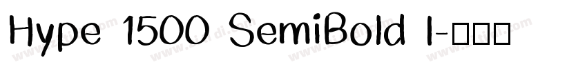 Hype 1500 SemiBold I字体转换 Hype 1500 SemiBold I字体转换